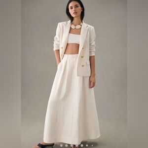 By Anthropologie pleated maxi skirt, brand new.